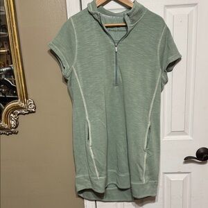 Tommy Bahama Sage Green Half-Zip Women's Sweatshirt Dress